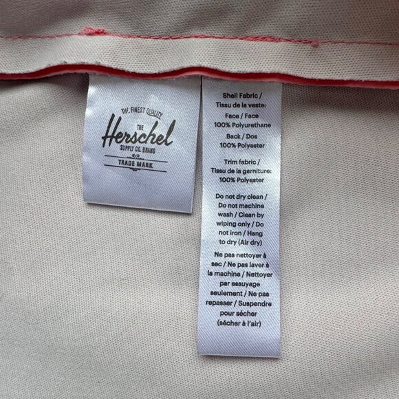 HERSCHEL SUPPLY CO. Pink Hooded Rain Coat Womens M Medium Rain Jacket Waterproof - Picture 9 of 9